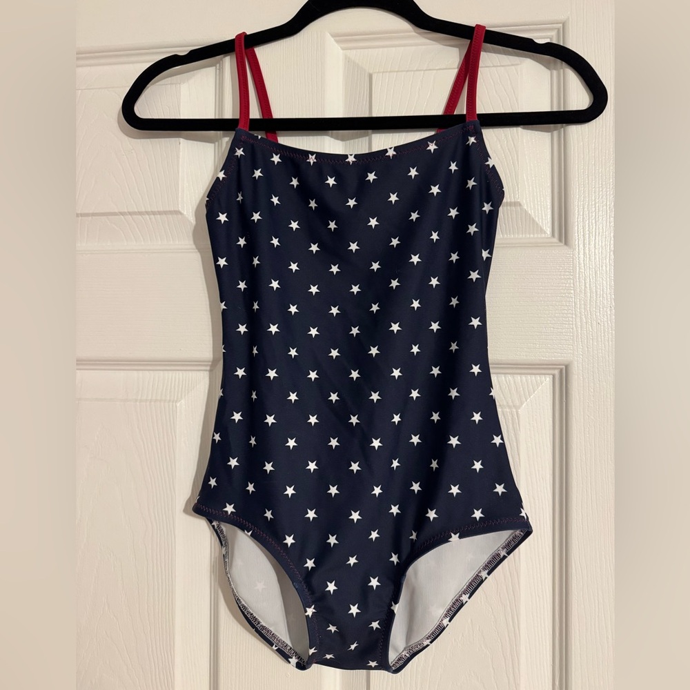 Chameleon Red, White & Blue Stars Leotard, Small